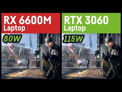 RX 6600M 80W vs RTX 3060 115W