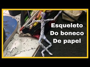 Ensinando a fazer o esqueleto do boneco de papel