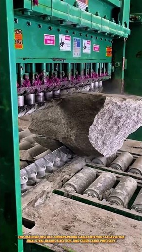 Hydraulic Stone Splitting Machine Breaks Rock Using Extreme Pressure #machine