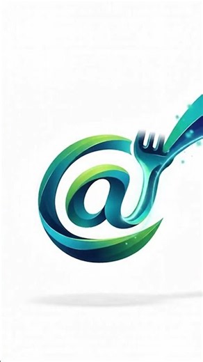 Elegant Logo Animation: @ symbol to fork
