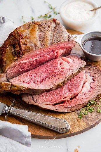 Easy Prime Rib with Au Jus Recipe and Perfect Creamy Horseradish Sauce