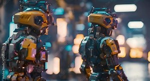 cyberpunk robots in the future of technology