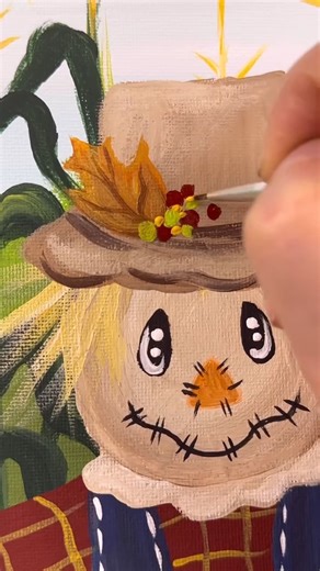 176K views · 744 reactions | [clip] Beginner scarecrow painting idea! #scarecrow #fallpainting #tutorials #beginnerfriendly #painting | Emily Seilhamer Art | Facebook