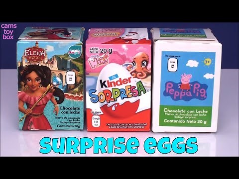 Chocolate Surprise Eggs Kinder Sorpresa Nina Peppa Pig Elena Avalor Toys