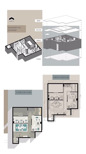 @2h_archi on Instagram: ". Axonometric diagram Plan & dimention plan📏 Rvt 2025+enscape+ps #render #architecture #interior_design #archdaily #design #enscape #diagram #plan"