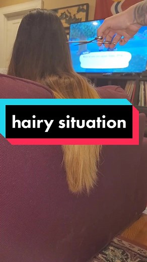 my #lovelanguage is 'pay attention to me all the time or I cause trouble' especially when you've been playing #animalcrossing for 3 hours #haircut