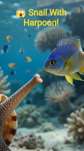 🐚 This Snail Fires a Venomous Harpoon! 😱 #Shorts