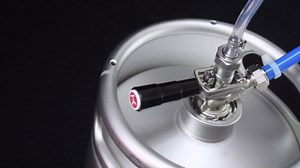 Kegco Beer Keg Coupler D System Tap - Red Lever Handle