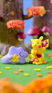 Pikachu and Ditto are enjoying the colourful leaves 🍂✨ Oh? It looks like other Pokémon have joined them to play together...? #TodaysPikachu #Pikachu #Ditto #Diglett | Pokémon India