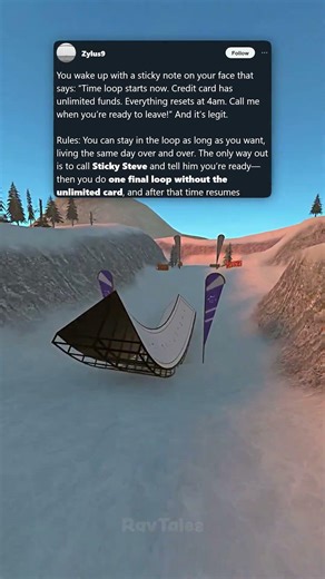 You wake up with a sticky note on your face: “Time loop starts now…”