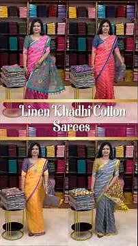 Summer special launch Linen Khadhi cotton sarees | Booking : 9443143352 | www.dsrsarees.com