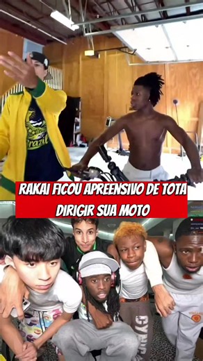 Rakai ficou apreensivo de Tota dirigir sua moto #tota #rakai #rayasianboy #fyp #viral