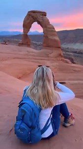👀Ever seen Delicate Arch on the Utah license plate and thought, I NEED to go there? �Same. So we planned the perfect day around it. 🙌 Here’s how to spend one day in Arches National Park ⬇️ 1️⃣ Sunrise: Hike to Delicate Arch before the crowds�2️⃣ Mid-Morning: Walk to Sand Dune Arch & Broken Arch�3️⃣ Noon: Picnic lunch and a quick hike to Tower Arch�4️⃣ Early Afternoon: Devil’s Garden Trail to Landscape Arch�5️⃣ Late Afternoon: Windows Trail, Double Arch, and Balanced Rock�6️⃣ Sunset: Golden hou