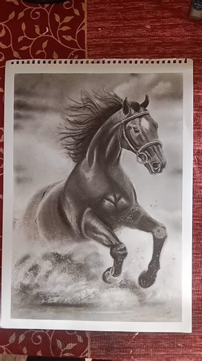 Realistic Horse Drawing ✨ | Charcoal Masterpiece