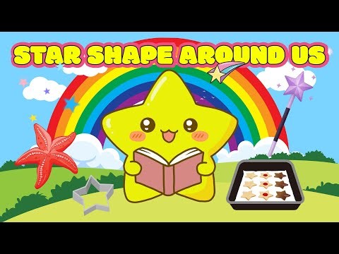 Learn Star Shape Around Us | Star Shape Objects for Kids | Whiteboard Animation