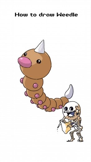 popodoodle studio on Instagram: "“How to Draw a Bokémon” Model: Weedle . -. .— — -.— .-.. .. ..-. . .— .... .. .-.. . .. - .-.. .- ... - ... ☻ #pokemonfanart #pokemonart #bokemon #ボケモン　#ポケモン #weedle"