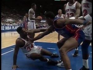 Charles Oakley Tries to Body Dennis Rodman for Messing with X-Man