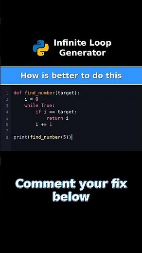 Infinite Loop Generator #pythontips