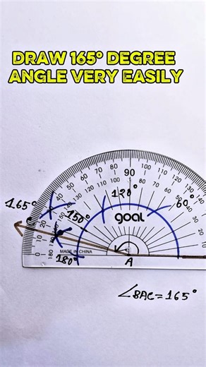 How to Draw 165° Angle