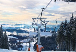 Skier Filmed Hanging From Ski Lift By Her Jacket Before Free Falling Down To Rescue Crews
