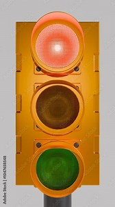 Traffic light closing. A classic stop and danger icon perfect for designs related to traffic, safety and disruption concepts. Red light .