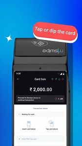 Card payments, made easy. 💳 Tap or dip and accept card payments smoothly and securely. Inside your Mswipe Merchant App.🧩 One feature at a time.🔁 (Mswipe, Digital payments, Mswipe merchant app, Smart payment solutions) | Mswipe Technologies Pvt. Ltd.