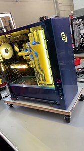 Blue/Purple Chameleon VYBE with Yellow Water-coolant💛 http://maingear.com/vybe/ | MAINGEAR Computers