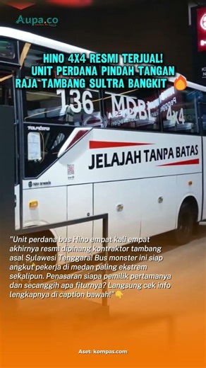 Momen Serah Terima Unit Perdana Hino Bus 136 MDBL 4x4 kepada PT Satria Jaya Sultra di GIICOMVEC 2026