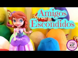 Ayuda a PRINCESA SOFÍA a encontrar a sus amigos - Huevos sorpresa PLAY-DOH TsumTsum Bebés Frozen