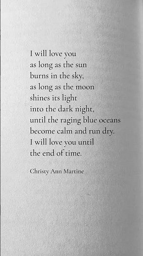 Romantic Love Poetry | I Will Love You as Long as the Sun Burns in the Sky Poem #lovepoetry #poetry