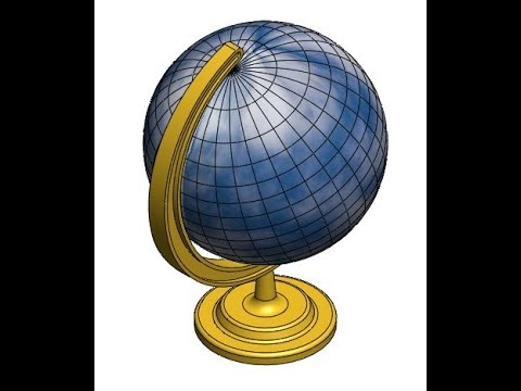 How to Design Globe With Stand in Solidworks 2016