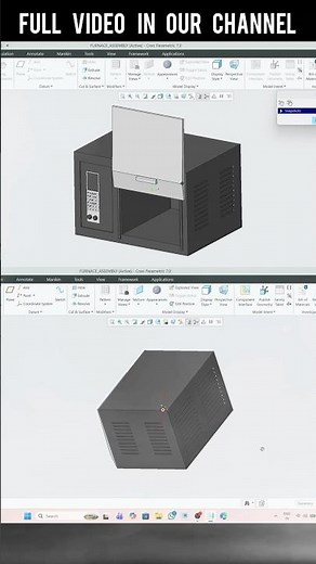 Furnace 🤯 Design in Creo Parametric 7.0 #shorts #trending