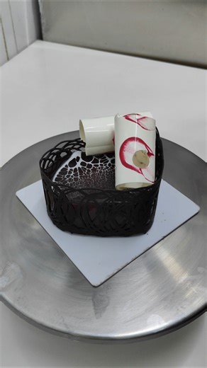 amazing heart shape mini chocolate mirror glaze cake design #heartshapecake #shorts #ytshorts #viral