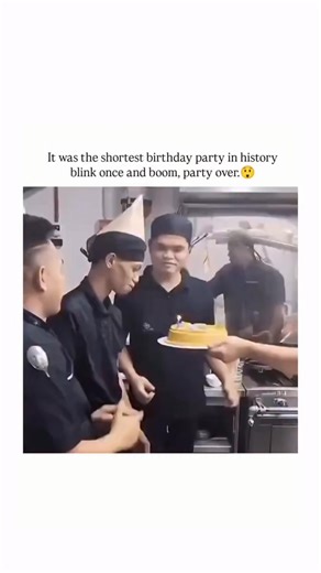 BroWaitListen on Instagram: "The Instagram reel features a humorous 11-second video of restaurant staff hastily singing "Happy Birthday" to a colleague before instantly resuming kitchen duties, captioned to highlight it as the "shortest birthday party in history," amassing over 7,000 likes in under three weeks. This clip resonates widely due to its relatable depiction of work-life imbalance in high-pressure service industries, where brief moments of celebration underscore the demands of shift wo