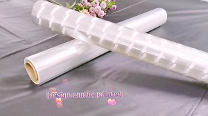 Christmas Clear Plastic Wrap Roll Transparent Cellophane Wrapping Roll for Flowers Gift