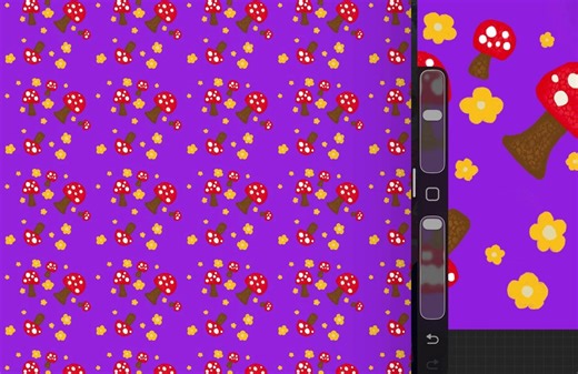 Seamless Woodland Toadstool Pattern – Purple, Green, Blue Colorways (digital Download) - Etsy UK