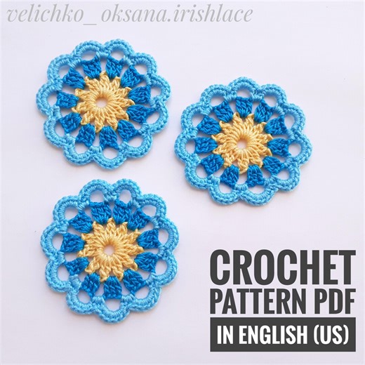 Easy Crochet Flower Pattern: Irish Lace Motif Applique (digital Download) - Etsy UK