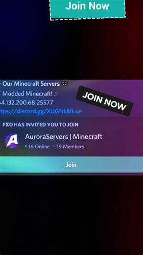 New minecraft discord! come on and play, make sure to join our discord! #minecraft #aurora #auroraserver