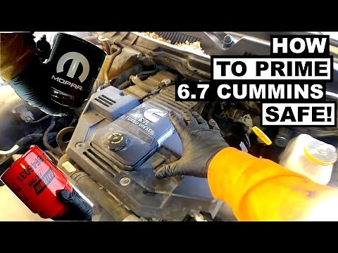 How To Prime 6.7 Cummins Fuel System Safe Way!