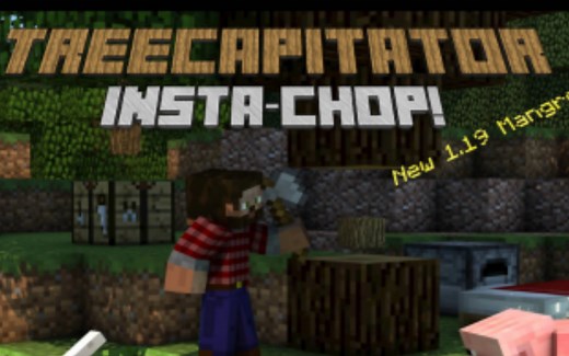 【基岩版模组测评】新版可用的一键砍树-连锁砍树(7分)