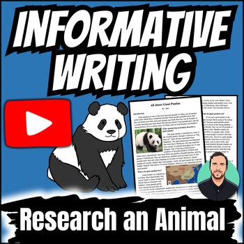 Informative Writing Project Animal Research | Videos & Activities 4th 5th Grade
