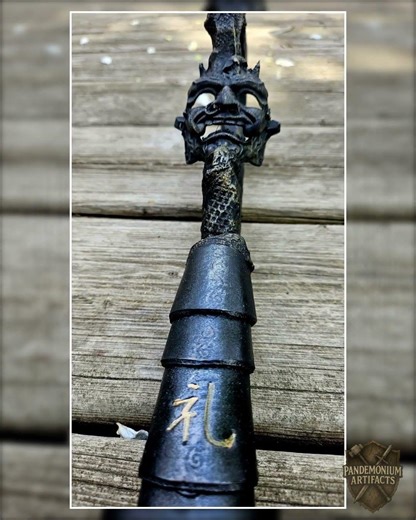 Samurai Yumi Bow – Oni Mask, Custom Recurve Archery, LARP Cosplay