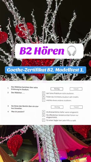 B2 Hören: Goethe-Zertifikat B2 Modelltest 1