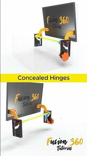 Concealed Hinges #cad #solidworks #fusion360 #mechanical #mechanism #engineering