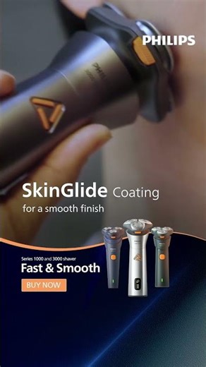 Philips S3000 Shaver - SkinGlide coating for a Smooth Finish.