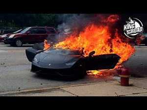 Crashed supercars. Show off fails. Expensive and luxury cars