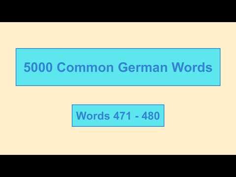5000 Common German Words - Lesson 048