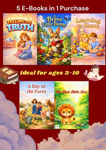 Kids Stories E-book Full Page Illustrated Story Books Pdf - Etsy Canada
