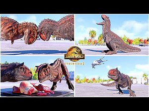 Demon Carnotaurus All Perfect Animations & Interactions 🦖 Jurassic World Evolution 2 - Dominion 2022