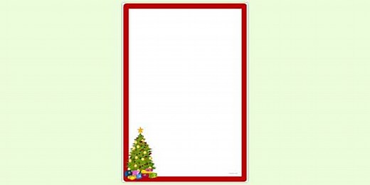 Simple Blank Christmas Tree Page Border